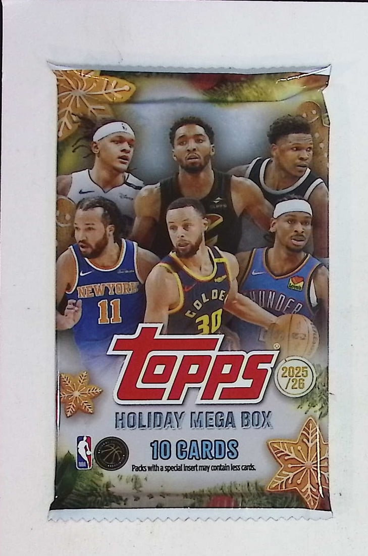 2025-26 Topps Basketball Card HOLIDAY MEGA BOX PACK - RC'S: Cooper Flagg, Kon Kneuppel, VJ Edgecombe: Topps Basketball NBA Trading & Sports Cards, Rookie Cards in this set are Cooper Flagg, Dylan Harper, Ace Bailey, V J Edgecombe, Kon Knueppel , Autographs, Signatures, Green Topps Logo Refractor, Auct