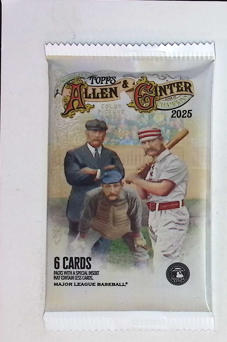 2025 Topps Allen & Ginter Baseball BLASTER BOX PACK - MLB Trading Cards: Factory Sealed Topps Baseball MLB Trading & Sports Cards, Rookie Cards in this set are James Wood, Dylan Crews, Speckled, SP, SSP, Variations, Autographs, Chrome, Refractors, Sports Cards for Sale Nea