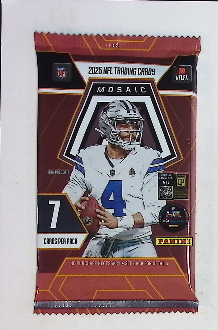 2025 Panini Mosaic Football MEGA BOX PACK - Cam Ward, Emeka Egbuka, Ashton Jeanty, Travis Hunter, (1 of 1)