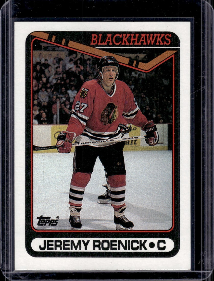 Jeremy Roenick Rookie Card 1990-91 Topps #7 Chicago Blackhawks: Topps Basketball NBA Trading & Sports Cards, Sports Cards for Sale Near Me, Chrome, Refractor, SP, SSP, Valuable Auction Memorabilia Lots Sold On Line, NBA Championship & Hall of Fame Player Cards