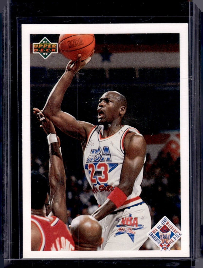 Michael Jordan All-Star Checklist 1991-92 Upper Deck #48 Chicago Bulls (1 of 2)
