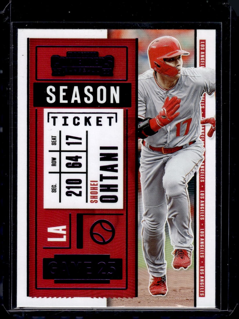 Shohei Ohtani Purple Parallel 2020 Panini Contenders #35 Angels, Dodgers: Panini Select, Prizm, Mosaic, Contenders, Zenith, Phoenix, Illusions, Absolute, Rookie NFL Sports Trading Cards, SP, SSP, Cards, Football Cards for Sale Near Me, Superbowl & Hall of Fame Player Cards,