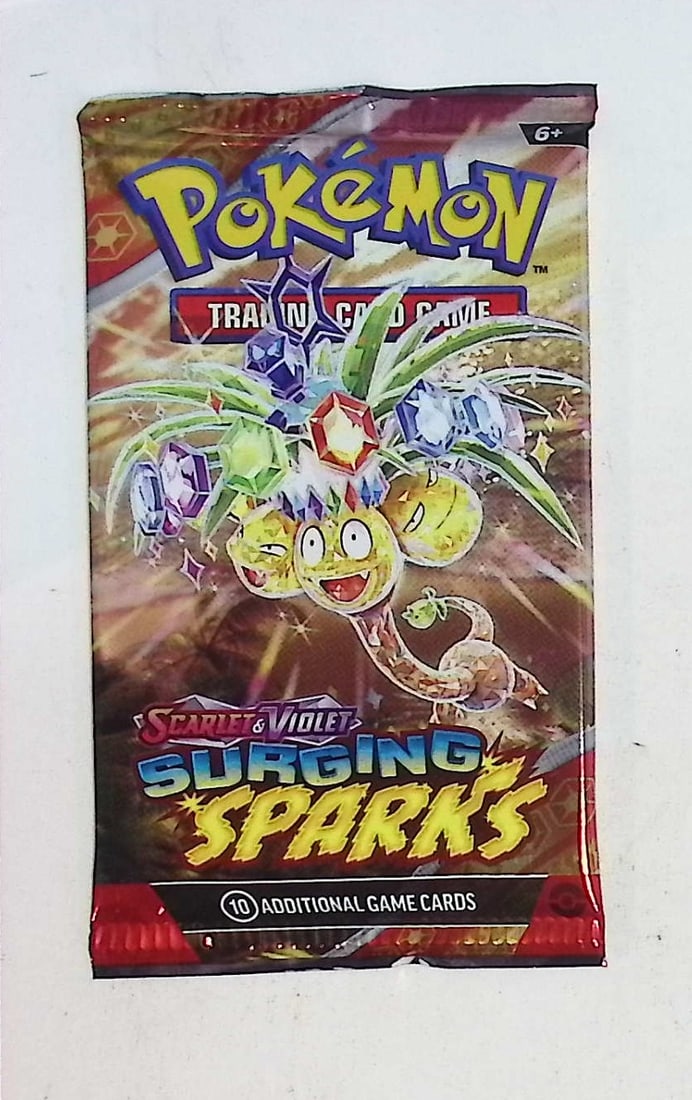 Pokemon Scarlet & Violet Surging Sparks 10 Card TCG Booster Pack, Charizard, Pikachu, Holo (1 of 1)