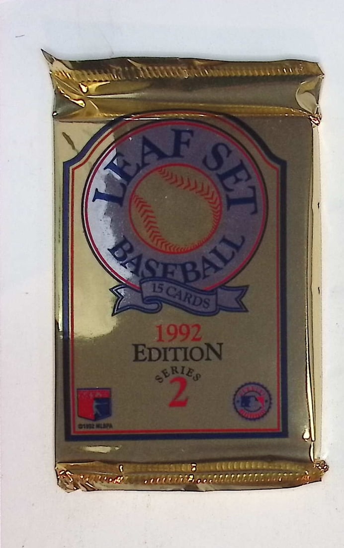 1992 Edition Leaf Set Series 2 Baseball Retail Box Wax Pack: Fleer MLB Baseball Trading & Sports Cards & Memorabilia, Chipper Jones, Ken Griffey, Jr., Frank Thomas, Bo Jackson, Cal Ripken, Nolan Ryan, Dwight Gooden, Rickey Henderson, Paul Molitor, Allan Trammel