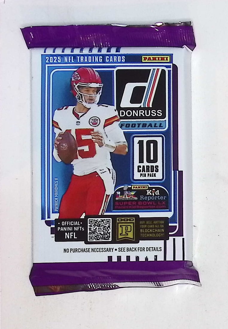 2025 Donruss Football MEGA BOX Pack Cam Ward, Emeka Egbuka, Ashton Jeanty, Travis Hunter, Omarion (1 of 1)