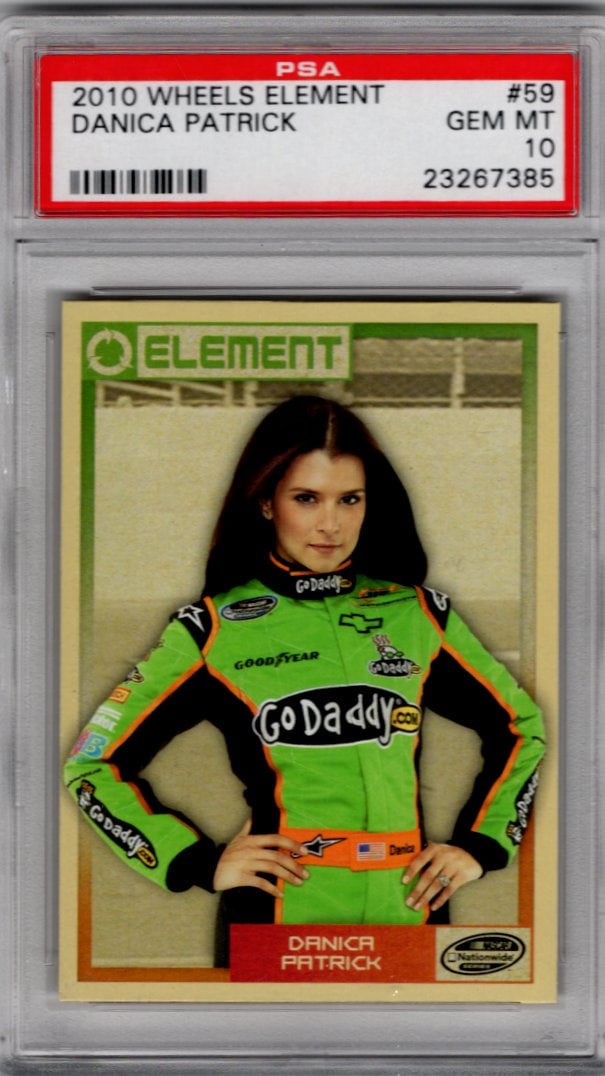 Danica Patrick 2010 Wheels Element Nascar #59 PSA 10 Racing Card: Topps NASCAR & Formula 1 Auto Racing Trading & Sports Cards, Sports Cards for Sale Near Me, Valuable Memorabilia Auction Lots Sold On Line, SP, SSP