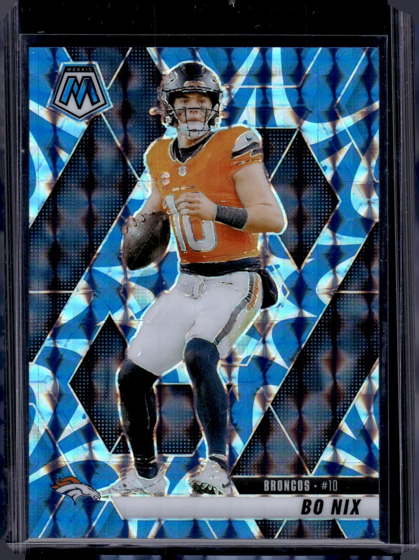 Bo Nix Blue Reactive Prizm 2025 Mosaic #173 Denver Broncos (1 of 2)