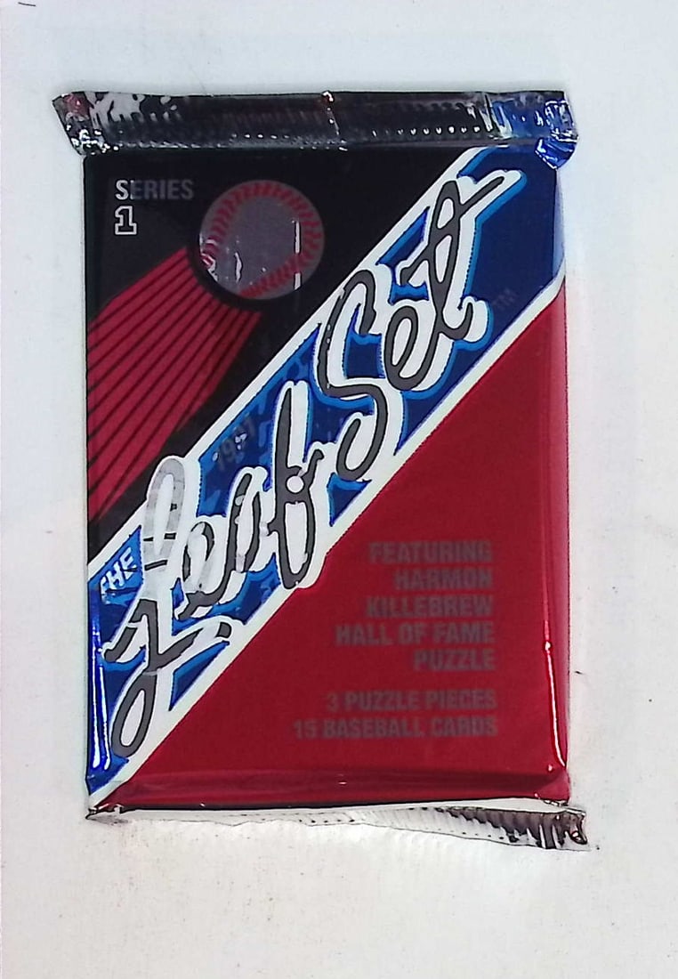 1991 Leaf Set Series 1 Baseball Retail Box Wax Pack - Featuring Harmon Killebrew HOF Puzzle: Leaf MLB Baseball Trading & Sports Cards & Memorabilia, Chipper Jones, Ken Griffey, Jr., Frank Thomas, Bo Jackson, Cal Ripken, Nolan Ryan, Craig Biggio Rookie Card, Dwight Gooden, Rickey Henderson, Pa