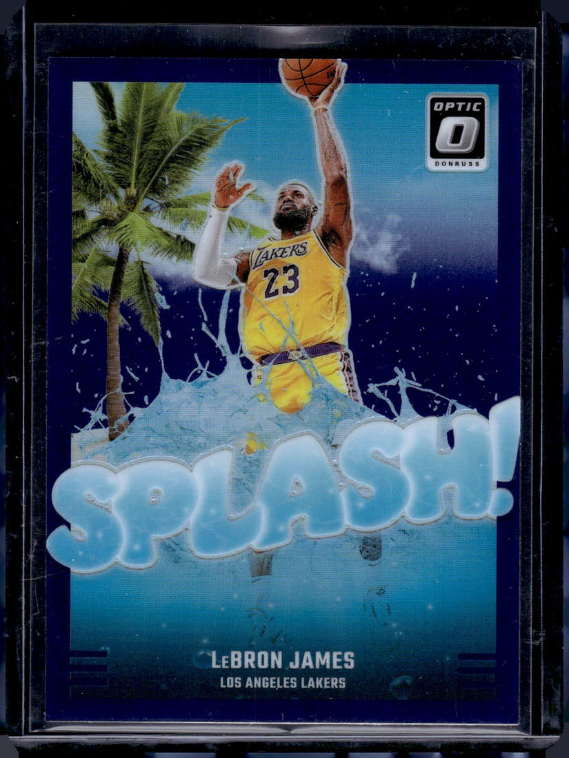 LeBron James Splash Purple Prizm 2024-25 Donruss Optic #5 Los Angeles Lakers (1 of 2)