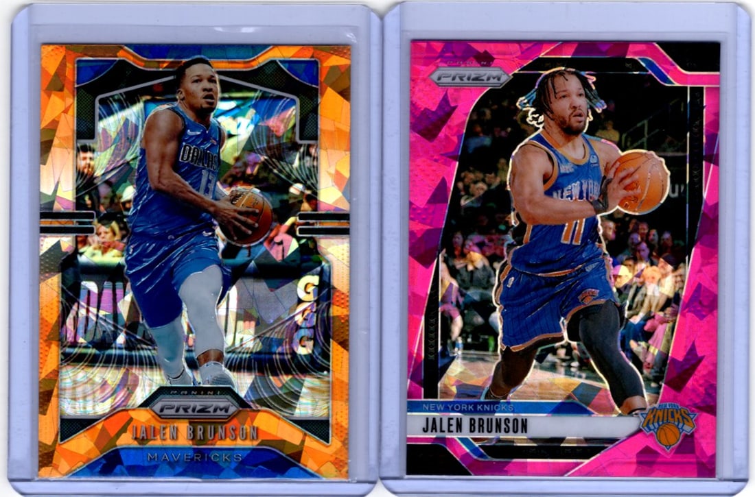 Lot of 2 Jalen Brunson Cracked Ices Orange Ice & Pink Ice. See Pictures (1 of 2)