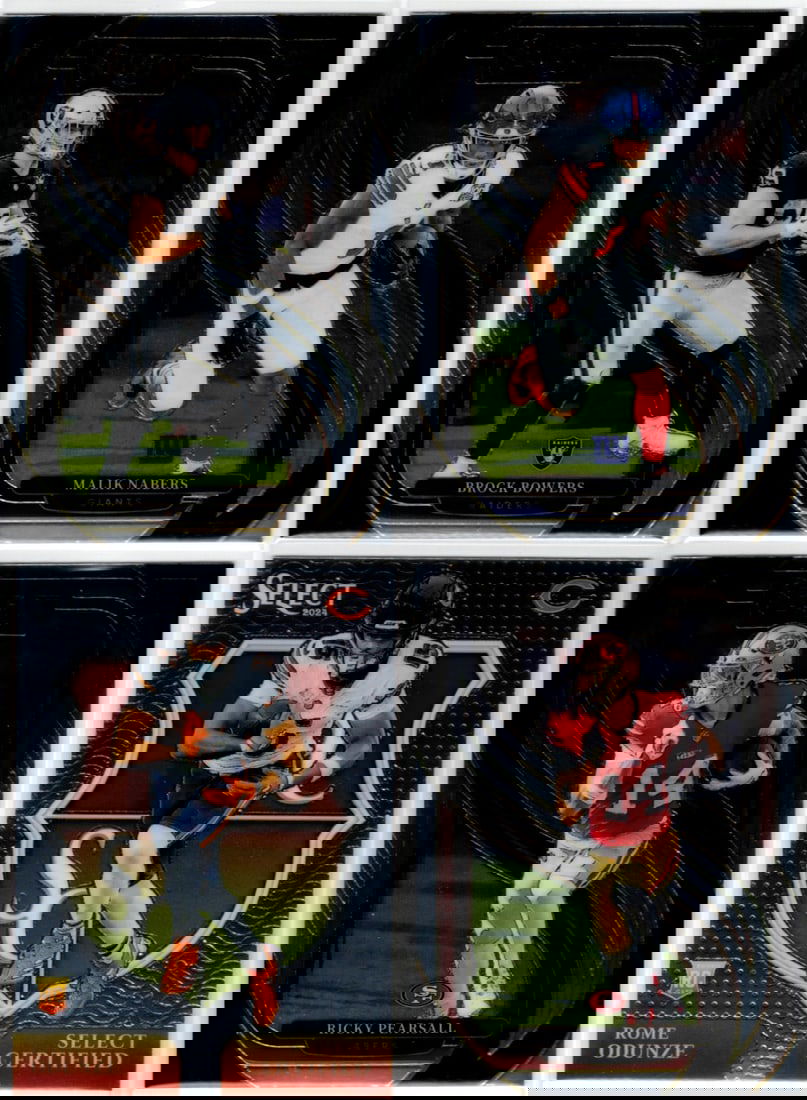 Lot of 4 2024 Select NFL Rookie Cards. Bowers, Nabers, Odunze, Pearsall (1 of 2)