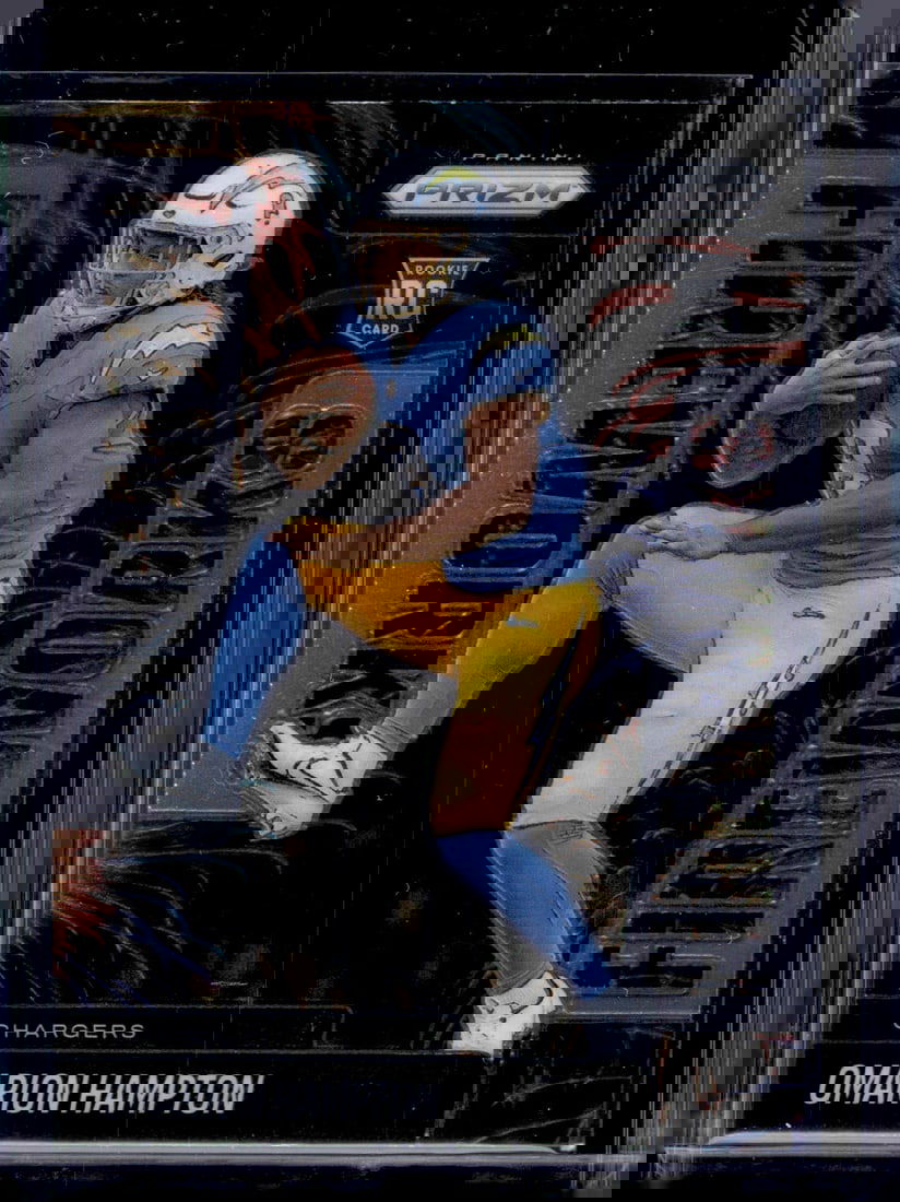 Omarion Hampton Rookie Card Fireworks 2025 Panini Prizm #17 Los Angeles Chargers (1 of 2)