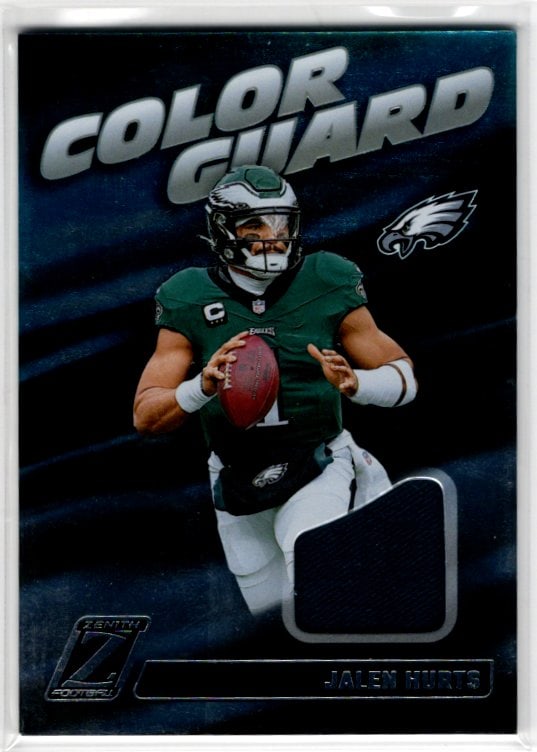 Jalen Hurts Color Guard Patch 2024 Panini Zenith #CG9 Philadelphia Eagles (1 of 2)