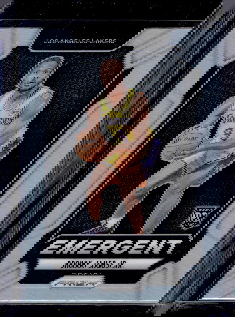 Bronny James Jr. Rookie Card Emergent Silver Prizm 2024-25 Panini Prizm #8 Lakers (1 of 2)