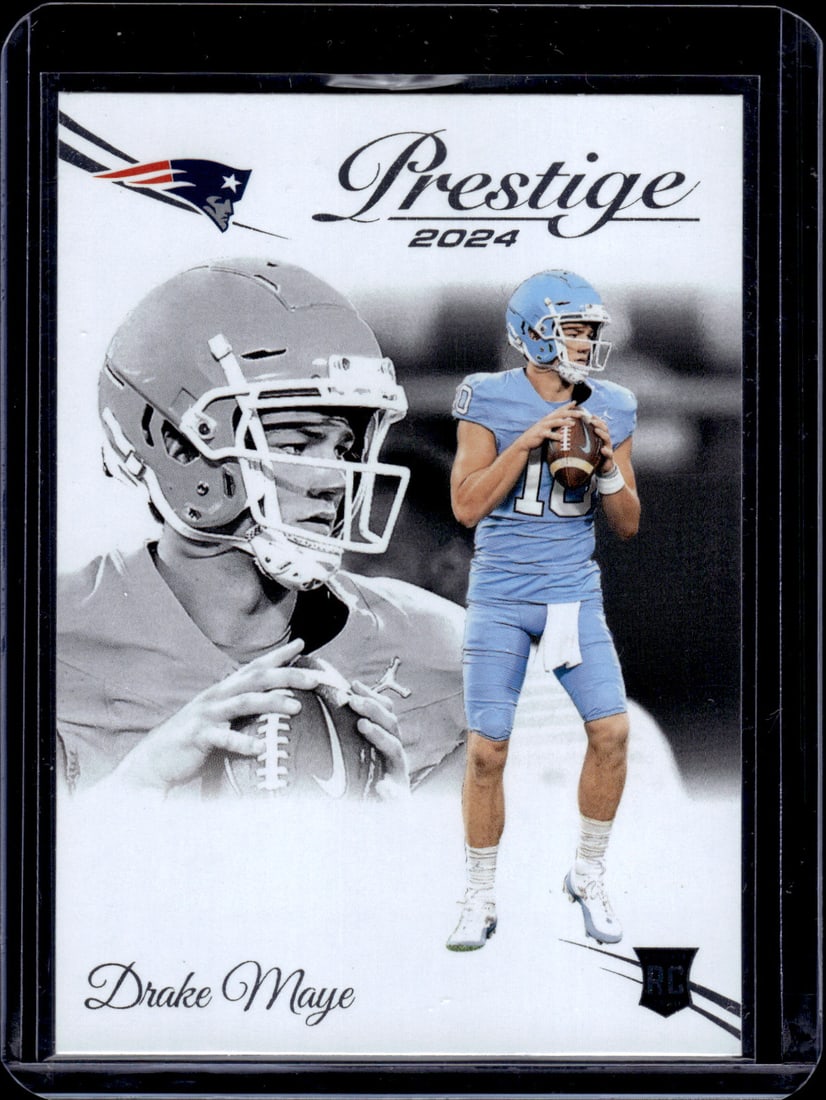 Drake Maye Rookie Card 2024 Panini Prestige #304 UNC Tarheels, New England Patriots (1 of 2)