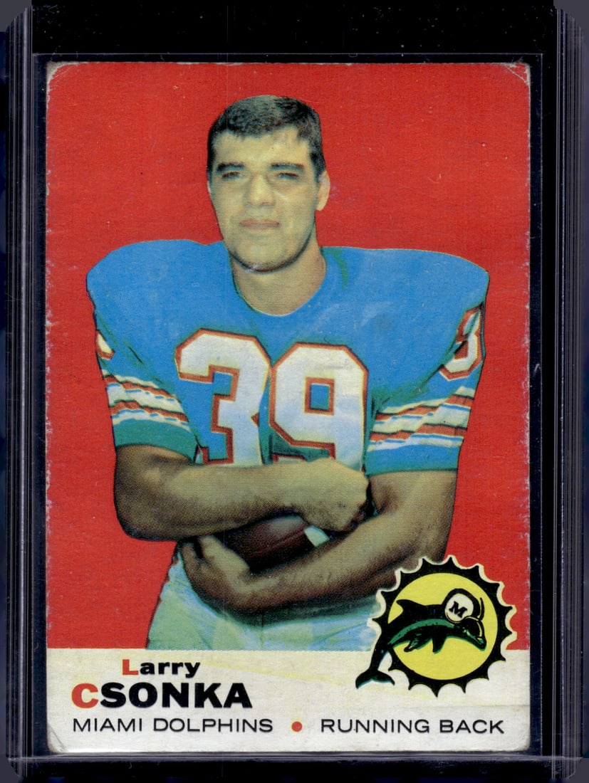 Larry Csonka 1969 Topps #120 Miami Dolphins Vintage Football Card (1 of 2)