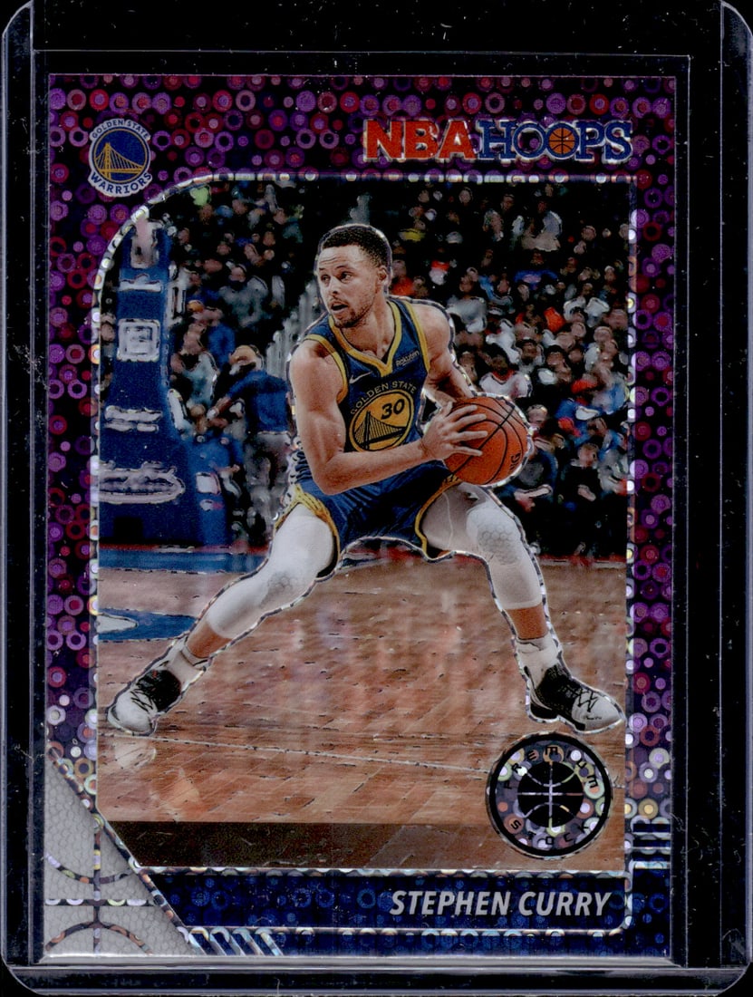 Stephen Curry Purple Disco Prizm 2019-20 Premium Stock #59 Golden State Warriors (1 of 2)