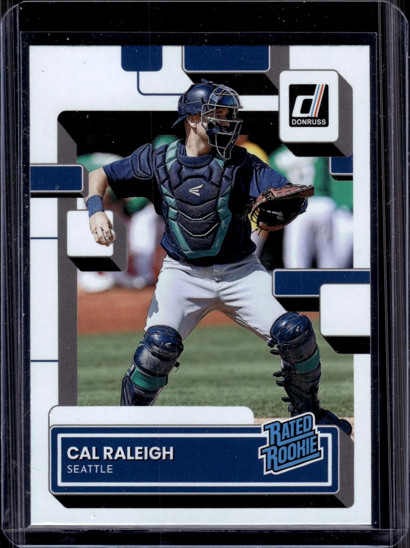 Cal Raleigh Rookie Card 2022 Donruss #39 Seattle Mariners: Panini Baseball MLB Trading & Sports Cards, Sports Cards for Sale Near Me, Prizm, Mosaic, Select, SP, SSP, Auction Memorabilia Lots for Sale On Line, World Series & Hall of Fame Players