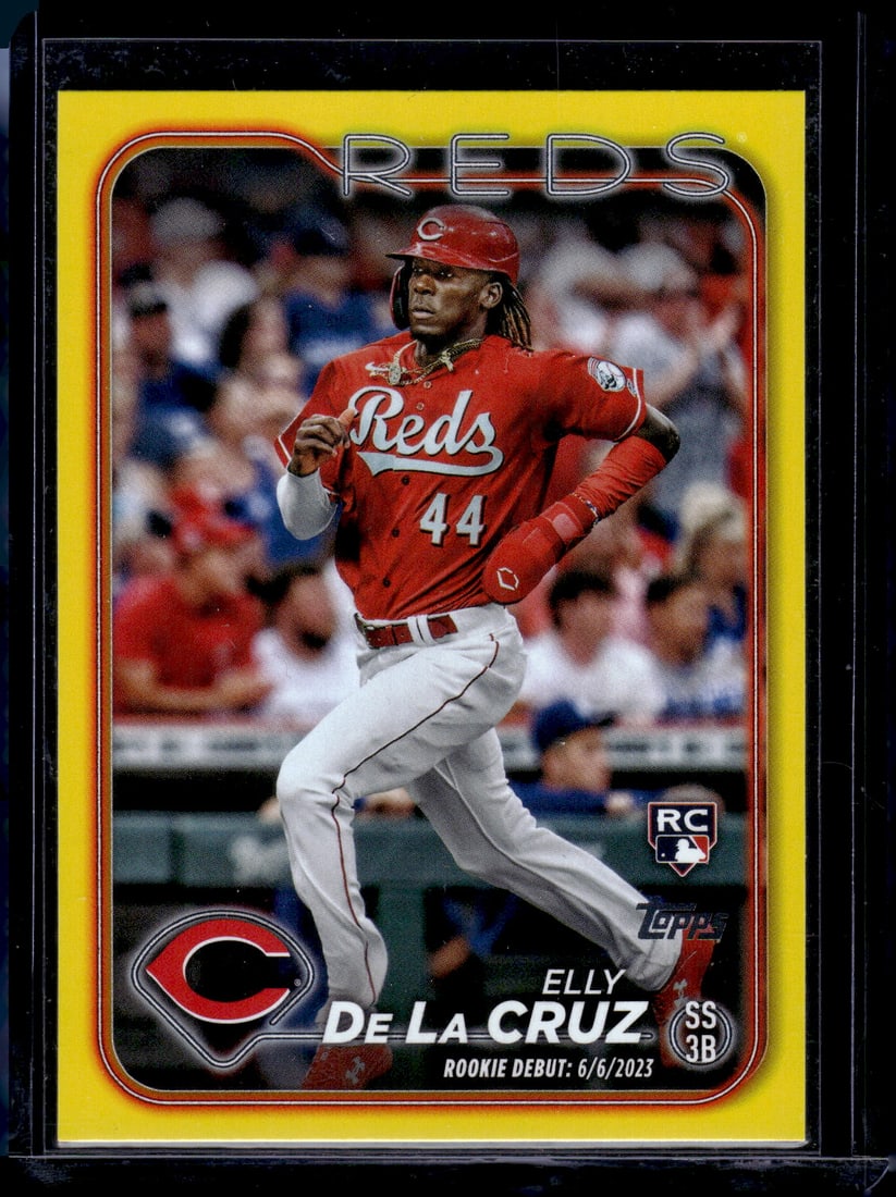 Elly De La Cruz Rookie Card Yellow 2024 Topps Update #US350 Cincinnati Reds: Topps Football NFL Trading Sports Cards, Sports Cards for Sale Near Me, Super Bowl & Hall of Fame Player Cards, Resurgence, Composite, SP, SSP, Valuable Auction Memorabilia Lots For Sale On Line