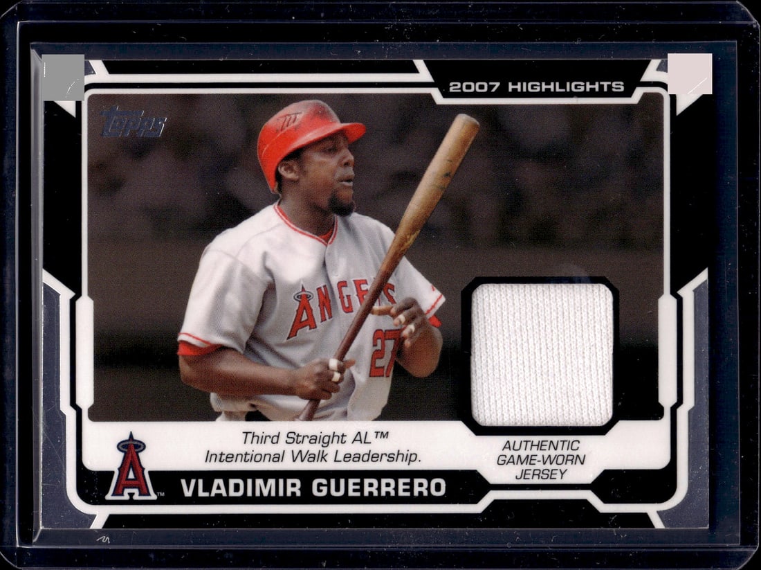 Vladimir Guerrero Game Worn Jersey Patch 2008 Topps #HR-VG Angels: Topps Baseball MLB Trading & Sports Cards, Sports Cards for Sale Near Me, World Series & Hall of Fame Players Memorabilia, Refractors, X-Fractors, Numbered, SP, SSP, Valuable Auction Memorabilia Lots