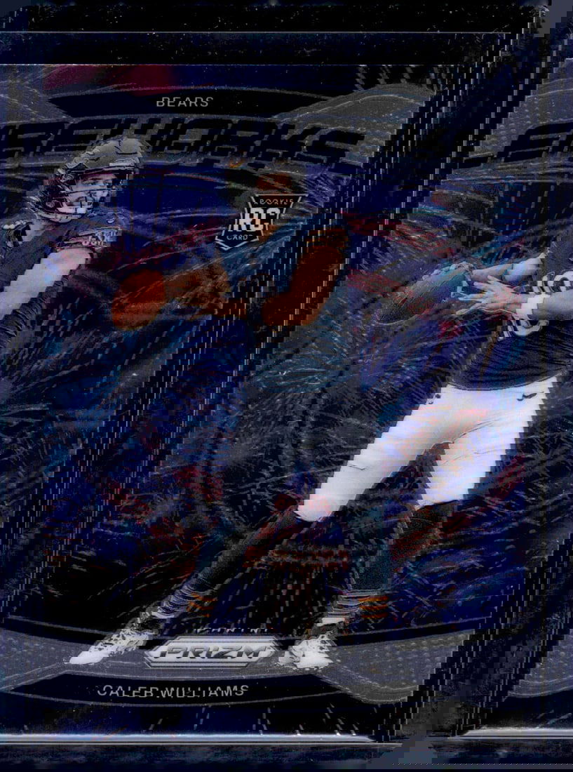 Caleb Williams Rookie Card Fireworks 2024 Panini Prizm #25 Chicago Bears: Panini Select, Prizm, Mosaic, Contenders, Zenith, Phoenix, Illusions, Absolute, Rookie NFL Sports Trading Cards, SP, SSP, Cards, Football Cards for Sale Near Me, Superbowl & Hall of Fame Player Cards,