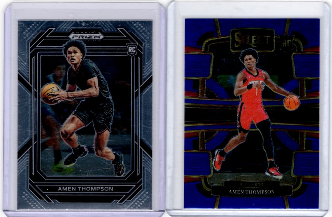 Lot of 2 Amen Thompson Rookie Cards. Select #96 & Prizm Draft Picks #4 (1 of 2)