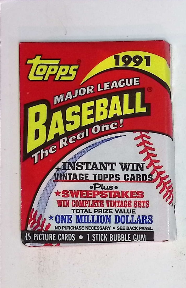 1991 Topps Vintage Baseball Cards Retail Box Wax Pack Sports Cards Rookie Cards (1 of 1)