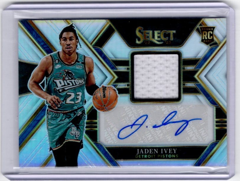 Jaden Ivey Rookie Patch Auto /199 2022-23 Select #RJA-JIV Detroit Pistons (1 of 2)