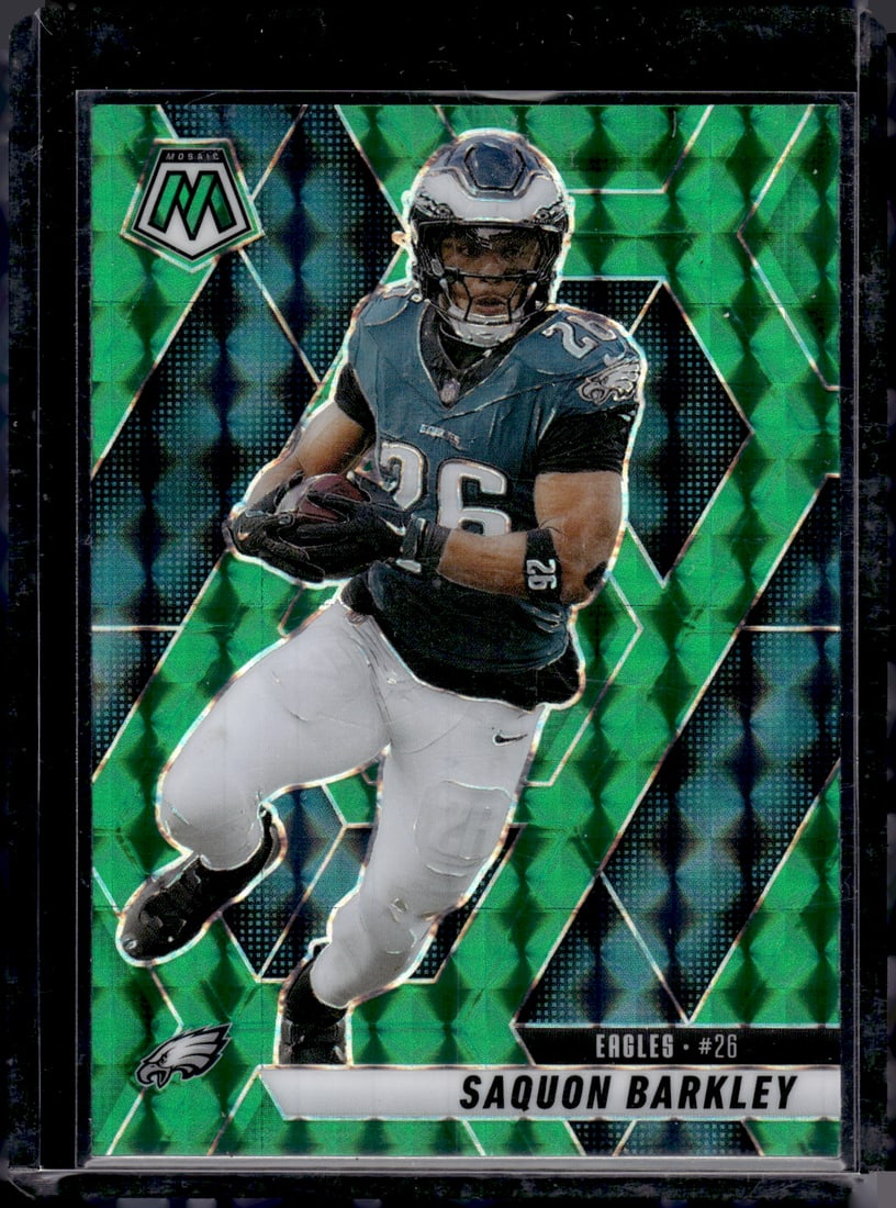 Saquon Barkley Green Mosaic Prizm 2025 Mosaic #212 Philadelphia Eagles (1 of 2)