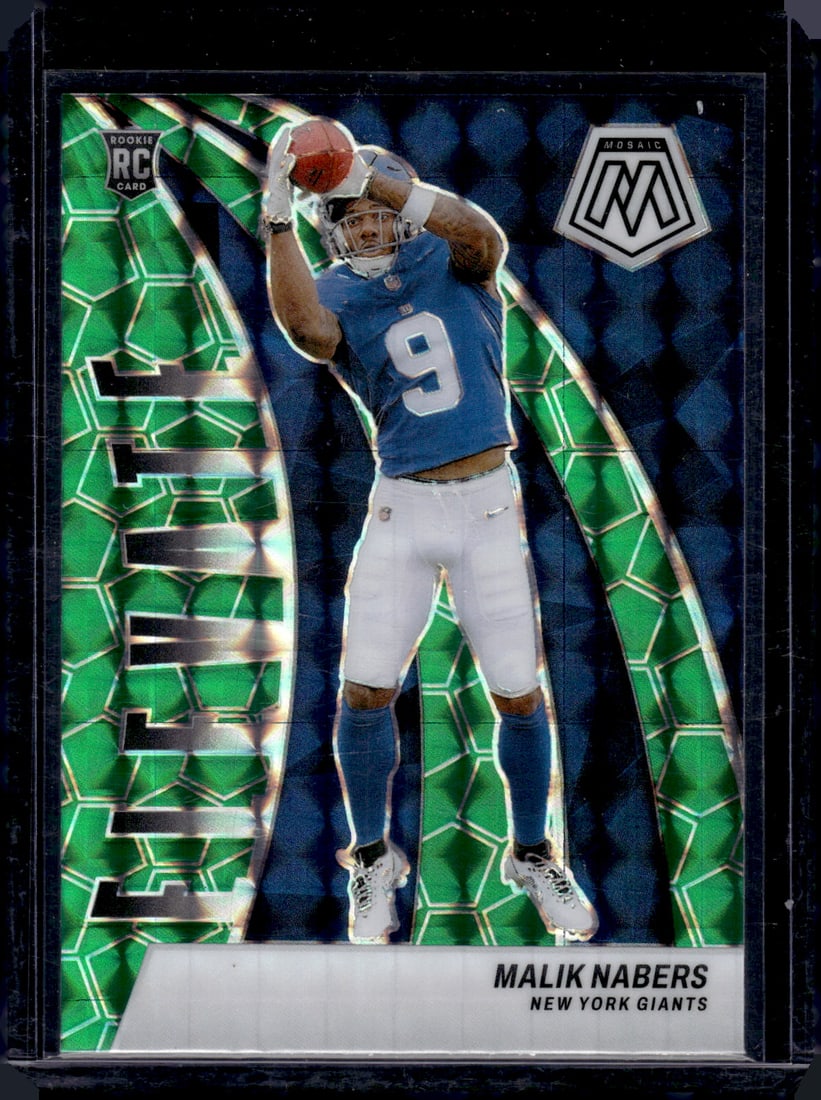 Malik Nabers Rookie Card Elevate Green Mosaic Prizm 2024 Mosaic #3 New York Giants: Panini Select, Prizm, Mosaic, Contenders, Zenith, Phoenix, Illusions, Absolute, Rookie NFL Sports Trading Cards, SP, SSP, Cards, Football Cards for Sale Near Me, Superbowl & Hall of Fame Player Cards,