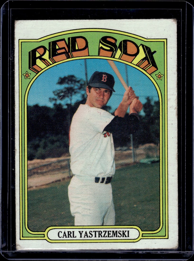Carl Yastrzemski 1972 Topps #37 Boston Red Sox Vintage Baseball Card (1 of 2)