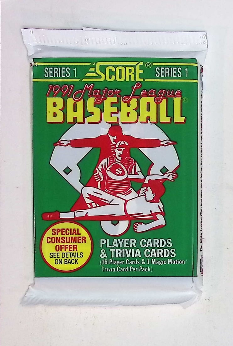 1991 Score Series 1 Vintage Baseball Card Retail Box Pack, Sports Cards (1 of 1)