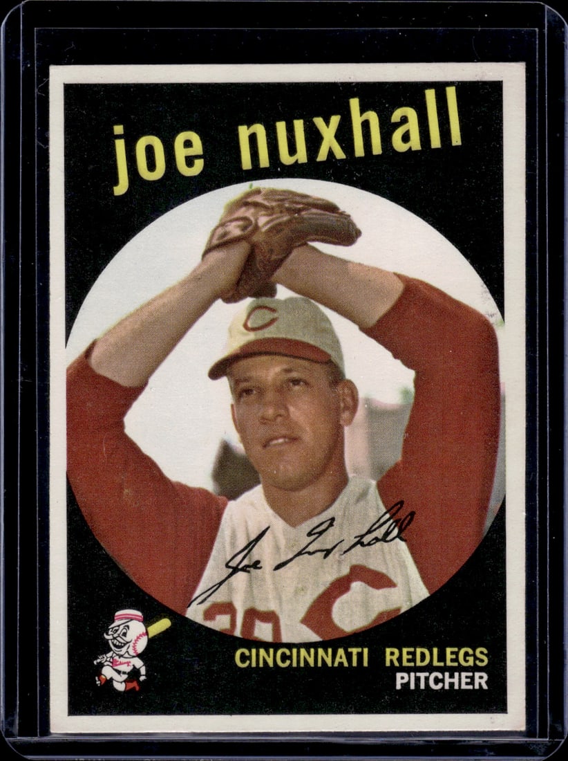 Joe Nuxhall 1959 Topps #389 Cincinnati Redlegs Vintage Baseball Card (1 of 2)