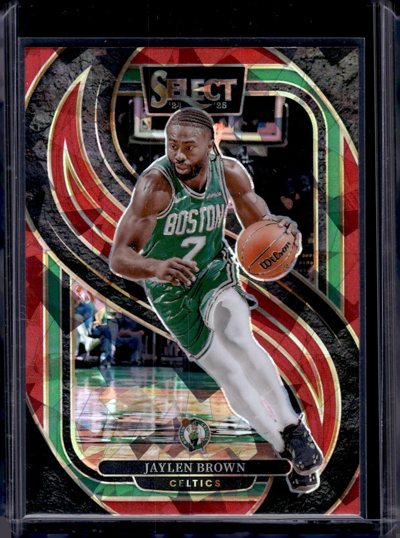 Jaylen Brown Red Cracked Ice 2024-25 Select #146 Boston Celtics (1 of 2)
