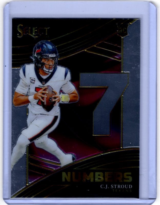 Cj Stroud Rookie Card Numbers 2023 Select #NMB-CST Houston Texans: Panini Select, Prizm, Mosaic, Contenders, Zenith, Phoenix, Illusions, Absolute, Rookie NFL Sports Trading Cards, SP, SSP, Cards, Football Cards for Sale Near Me, Superbowl & Hall of Fame Player Cards,