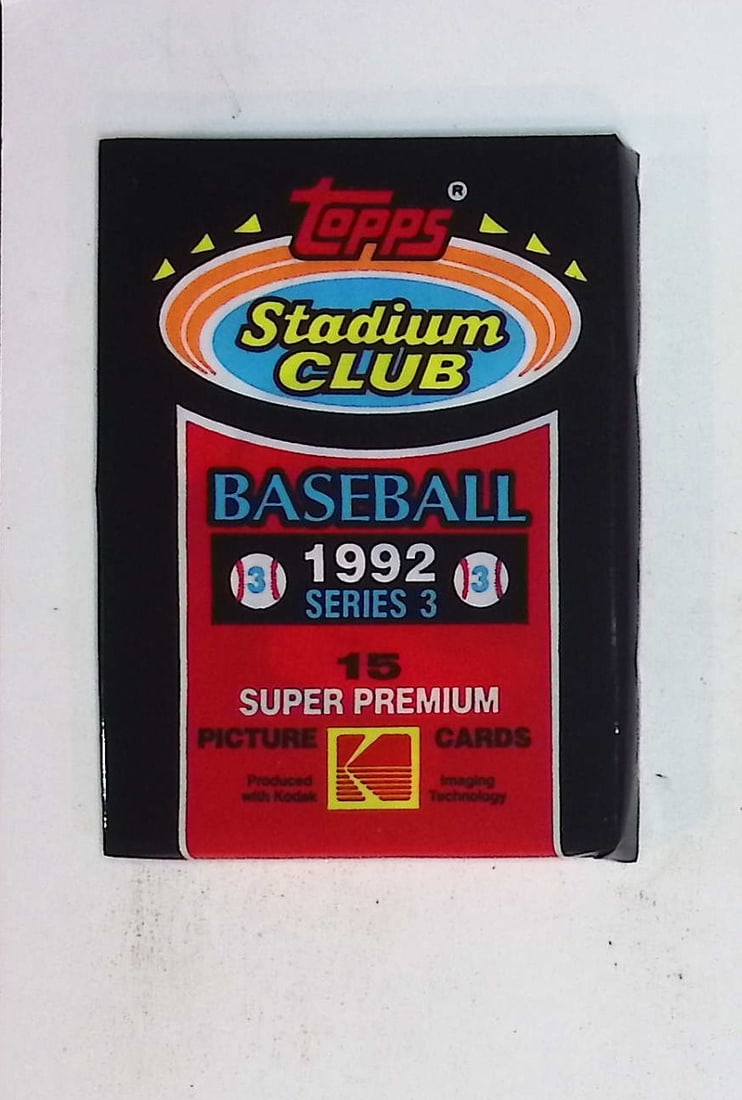 1992 Topps Stadium Club Series 3 Vintage Baseball Retail Box Wax Pack: Vintage Valuable Topps Baseball MLB Trading & Sports Cards, Robin Yount, George Brett, Rickey Henderson, Nolan Ryan, Old Sports Cards for Sale Near Me, World Series & hall of Fame Players, Auction Mem
