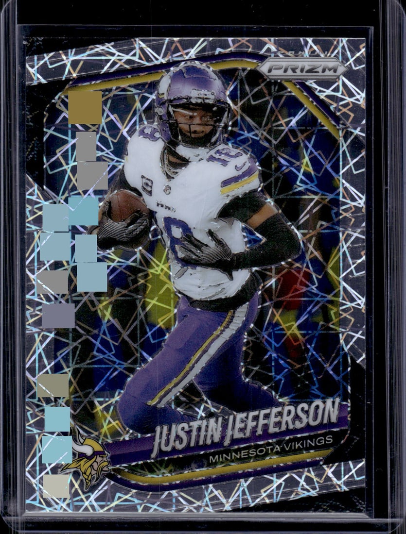 Justin Jefferson Lazer Prizm 2025 Panini Prizm #81 Minnesota Vikings (1 of 2)