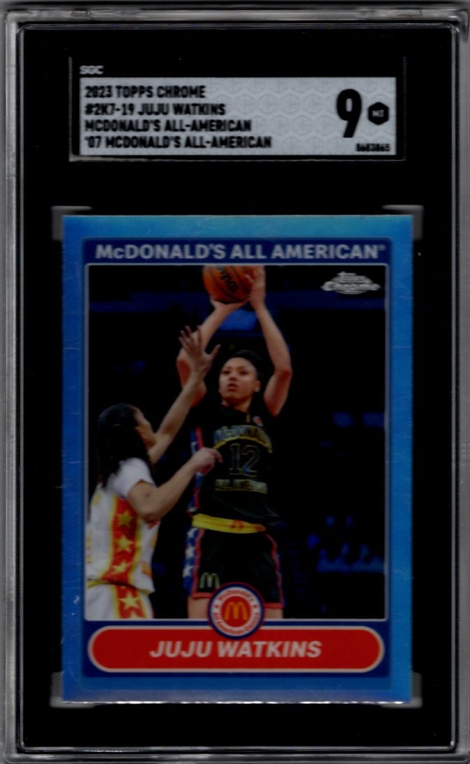 JuJu Watkins 2023 Topps Chrome McDonald's All-American #2K7-19 SGC 9: Topps Basketball NBA Trading & Sports Cards, Sports Cards for Sale Near Me, Chrome, Refractor, SP, SSP, Valuable Auction Memorabilia Lots Sold On Line, NBA Championship & Hall of Fame Player Cards