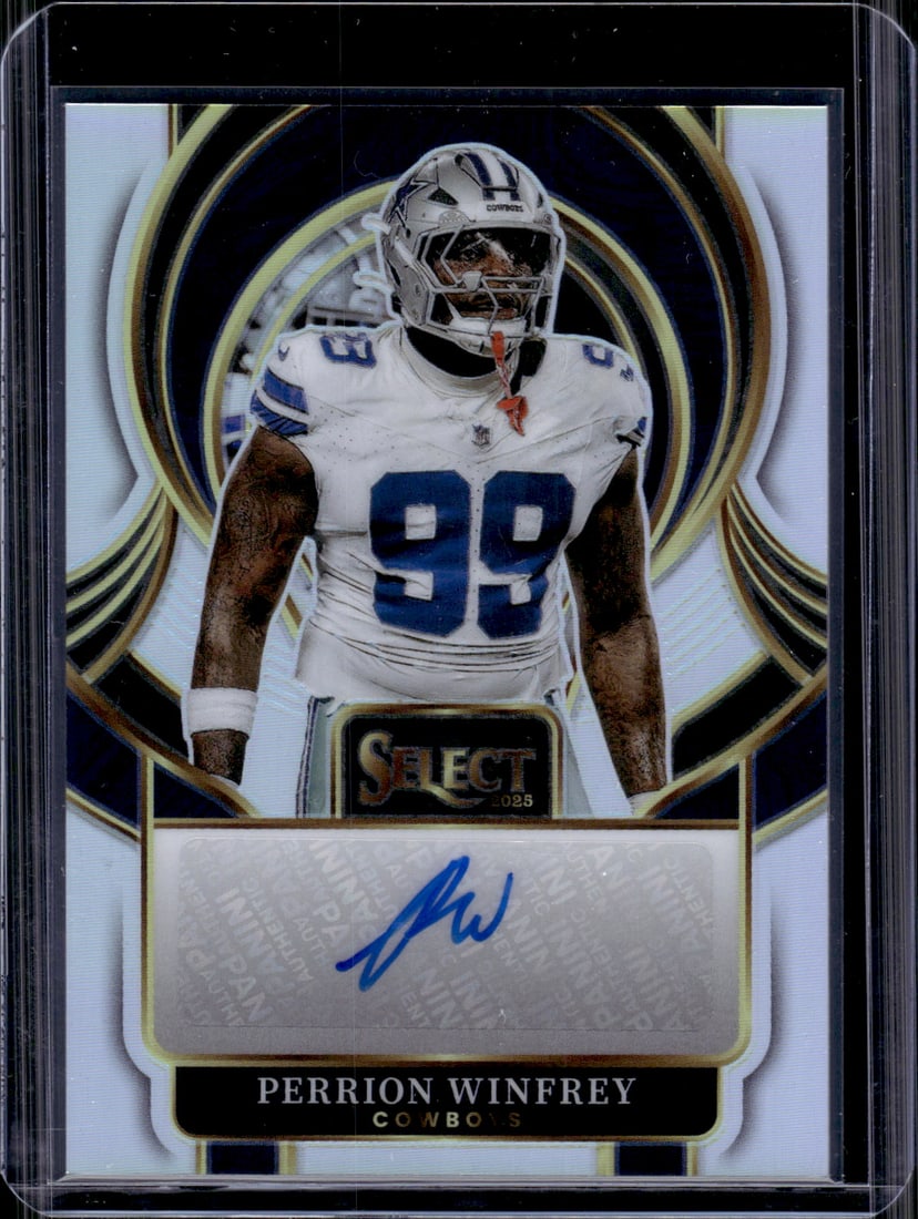 Perrion Winfrey Silver Prizm Auto 2025 Select #SIP-PWY Dallas Cowboys (1 of 2)