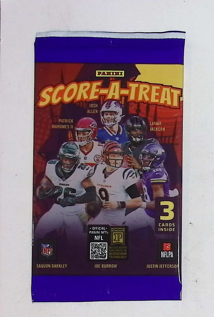 2025 Panini Score A Treat Football Cards Retail Pack, Sports Cards Cam Ward, Travis Hunter, Shedeur: Panini Football NFL Trading & Sports Card, Sports Cards for Sale Near Me, Rookie Cards in this Set are CJ Stroud, Bijan robinson, Bryce Young, Jordan Addison, Jaxson Smith-Njigba, Auction Memorabilia