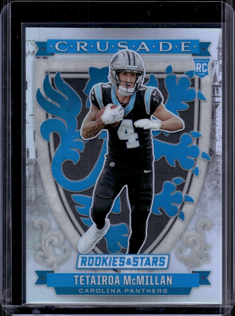 Tetairoa McMillan Rookie Card Crusade Silver Prizm 2025 Rookies & Stars #6 Panthers: Panini Select, Prizm, Mosaic, Contenders, Zenith, Phoenix, Illusions, Absolute, Rookie NFL Sports Trading Cards, SP, SSP, Cards, Football Cards for Sale Near Me, Superbowl & Hall of Fame Player Cards,