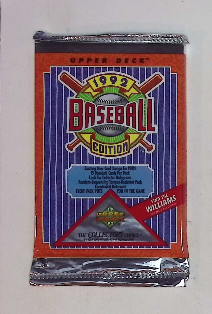 1992 Upper Deck Vintage Series 1 Baseball Card Retail box Wax Pack - MLB Sports Trading Card (1 of 1)