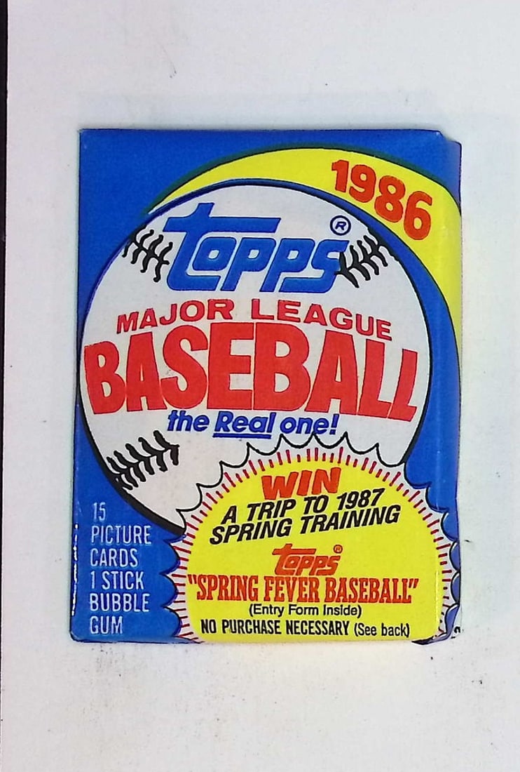 1986 Topps Series 1 Vintage Baseball Cards Retail Box Wax Pack Sports Card (1 of 1)