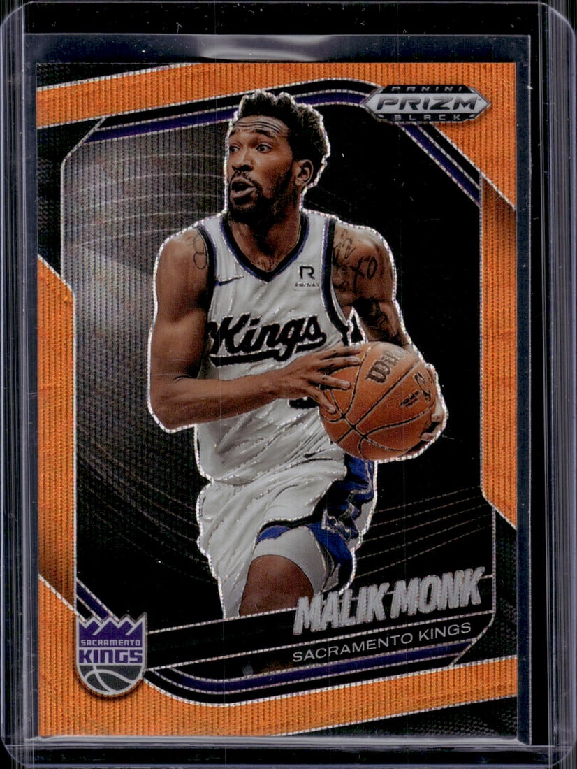 Malik Monk Orange Wave Prizm /60 2024-25 Prizm Black #97 Sacramento Kings (1 of 2)