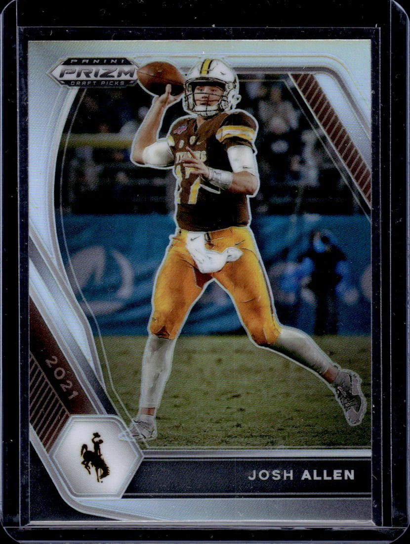 Josh Allen Silver Prizm 2021 Prizm Draft Picks #4 Wyoming, Buffalo Bills (1 of 2)