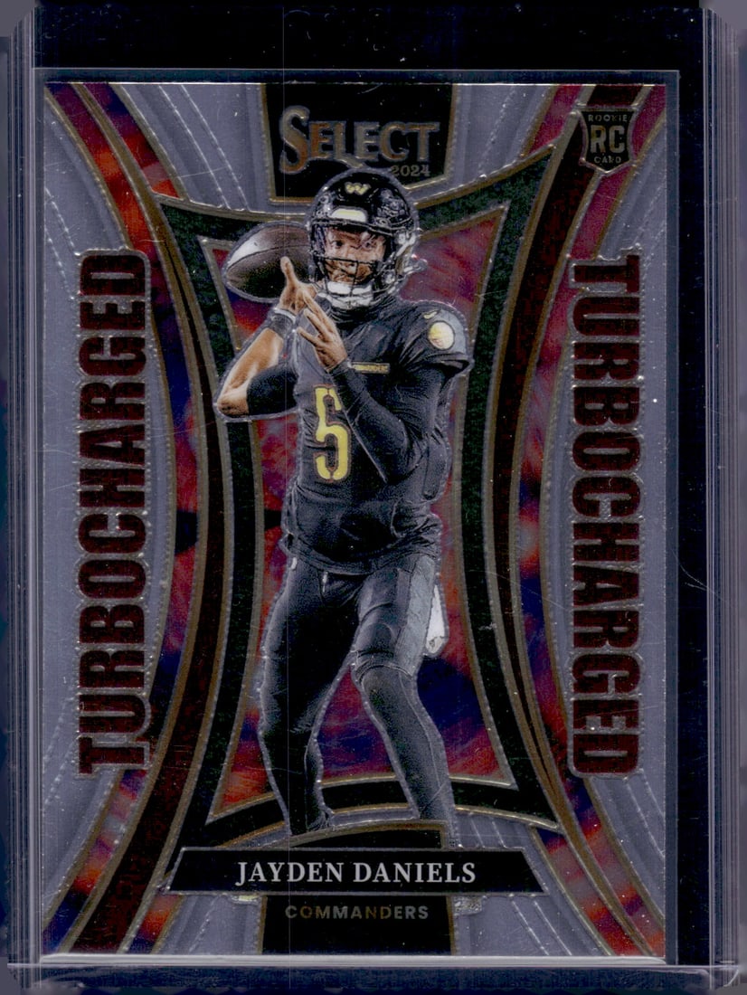 Jayden Daniels Rookie Card Turbocharged 2024 Select #12 Washington Commanders (1 of 2)