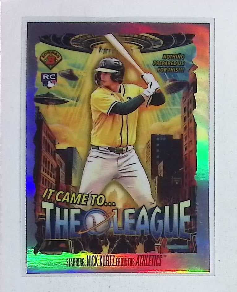 Nick Kurtz Rookie Card Refractor It Came to the League 2025 Bowman Chrome #IT-16: Bowman Baseball MLB Trading & Sports Cards, Sports Cards for Sale Near Me, World Series & Hall of Fame Players, SP, SSP, Chrome, 1st Bowman, Auction Memorabilia Lots Sold On Line