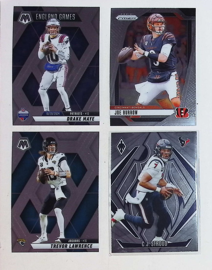 Drake Maye, Joe Burrow, Trevor Lawrence, & C.J. Stroud Superstar Quarterback Lot (1 of 2)