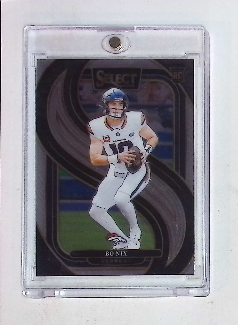 Bo Nix Rookie Card Panini Select Premier Level #117 Denver Broncos (1 of 2)