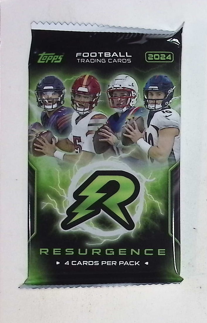 2024 Topps Resurgence Football Cards Blaster Box Pack - Drake Maye, Jayden Daniels Rookie Card: Topps Football NFL Trading & Sports Cards, Rookie Cards in this Set Are Jayden Daniels, Bo Nix, JJ McCarthy, Marvin Harrison Jr, Refractors, Prism Refractors, X-Fractors, Sports Cards for Sale Near Me